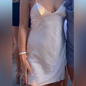 Satin champagne Princess Polly dress